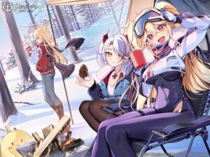admiral_hipper_(azur_lane) azur_lane bandaid bluecher_(azur_lane) bodysuit cleavage garter heels manjuu_(azur_lane) pantyhose prinz_eugen_(azur_lane) tagme thighhighs