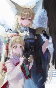 Rating: Safe Score: 9 Tags: animal_ears arknights gy1966 kimono kitsune suzuran_(arknights) tail vulpisfoglia User: Anonymous