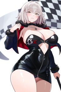 bamboo_tac dress fate/grand_order jeanne_d'arc jeanne_d'arc_alter_(fate) no_bra pantsu skirt_lift undressing