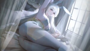 Rating: Questionable Score: 49 Tags: animal_ears bunny_ears bunny_girl no_bra pantyhose pasta_(sanyan) wallpaper User: Anonymous