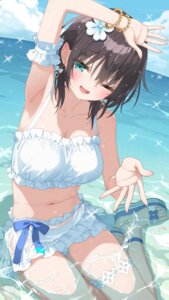 aoi_erika bikini garter heaven_burns_red kani_biimu see_through swimsuits wet