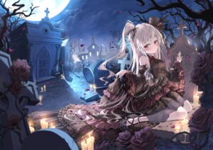 dress gothic_lolita heels kakao_rantan lolita_fashion see_through skirt_lift