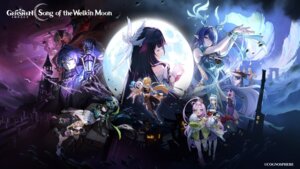 aether aino alice_(genshin_impact) asian_clothes bandaid columbina durin garter genshin_impact horns ineffa jahoda kyryll_chudomirovich_flins lauma mecha_musume megane nefer nicole_reeyn no_bra paimon pointy_ears sandrone sword tagme tail thighhighs varka wallpaper wet