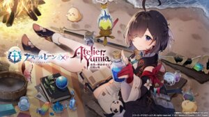 atelier atelier_yumia azur_lane crossover flammi gun heels ikeuchi_tanuma koei_tecmo manjuu_(azur_lane) wallpaper yumia_liessfeldt