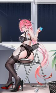 ass black_power-98-1-15 bra changli garter_belt heels lingerie megane pantsu stockings thighhighs thong wuthering_waves