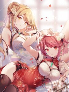 Rating: Safe Score: 31 Tags: chinadress cleavage hikari_(xenoblade_2) homura_(xenoblade_2) no_bra thighhighs ui_frara xenoblade_(series) xenoblade_2 User: himeno_nanako