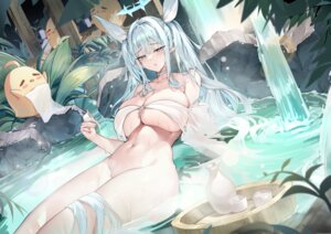 Rating: Questionable Score: 18 Tags: azur_lane bois_belleau_(azur_lane) bottomless halo manjuu_(azur_lane) no_bra pointy_ears sake see_through sijinni wet wet_clothes User: BattlequeenYume