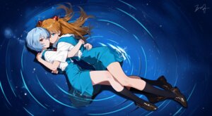 Rating: Safe Score: 30 Tags: ayanami_rei neon_genesis_evangelion seifuku souryuu_asuka_langley symmetrical_docking wet wuhe2233pz yuri User: Genex