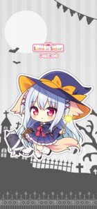 Rating: Safe Score: 4 Tags: animal_ears chibi halloween inumimi lump_of_sugar moekibara_fumitake neko nursery_rhyme shikishima_krile tail weapon witch User: k25c2yf