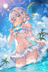 Rating: Questionable Score: 47 Tags: animal_ears bikini garter shanguier skirt_lift swimsuits watermark wet User: Arsy