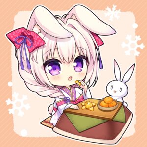 Rating: Safe Score: 8 Tags: animal_ears bunny_ears chibi inashiro_mikoto kimono lump_of_sugar madohi_shiroki_no_kamikakushi moekibara_fumitake sheets tail User: k25c2yf