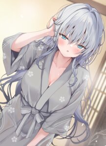 Rating: Questionable Score: 36 Tags: cleavage open_shirt pon see_through wet wet_clothes yukata User: Anonymous