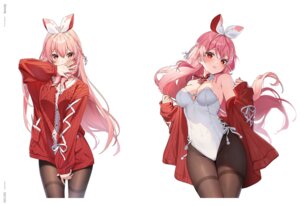 Rating: Questionable Score: 17 Tags: animal_ears atelier_live bunny_ears bunny_girl no_bra pantyhose rosuuri rosuuri_(vtuber) sweater User: Anonymous