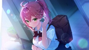 detexted hololive jiu_(jiwoo_owo9) sakura_miko seifuku wallpaper wet