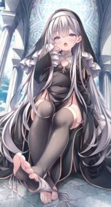 feet nun ryo_(botsugo) stockings thighhighs