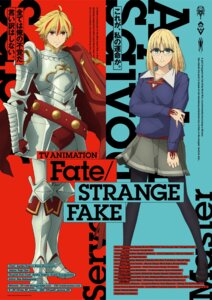 armor ayaka_sajou fate/strange_fake megane pantyhose richard_i_(fate) seifuku sweater tagme tattoo