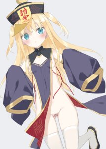 Rating: Questionable Score: 83 Tags: areola artist_revision asian_clothes cameltoe kani_biimu loli maebari nipple_slip no_bra nopan shimotsuki_potofu skirt_lift thighhighs User: himeno_nanako