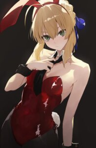 Rating: Questionable Score: 2 Tags: animal_ears artoria_pendragon_(fate) bunny_ears bunny_girl clisapex fate/stay_night no_bra pantyhose tail User: VigorousMMM