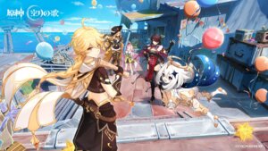 Rating: Safe Score: 17 Tags: aether aino asian_clothes bandaid beidou eyepatch genshin_impact heels navia paimon tagme thighhighs wallpaper User: moonian