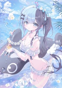 angel bandages bandaid bikini garter konpe_itou swimsuits wet wings