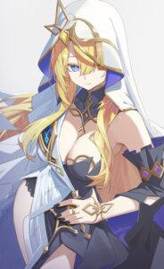 Rating: Questionable Score: 15 Tags: dress genshin_impact heterochromia no_bra reulem rhinedottir User: VigorousMMM