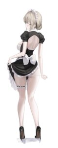 garter heels laneigu maid no_bra pantsu panty_pull skirt_lift undressing