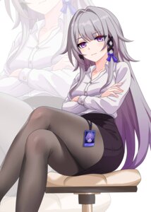 Rating: Safe Score: 32 Tags: dress_shirt herta honkai:_star_rail maxwelzy pantyhose User: FutureTribute