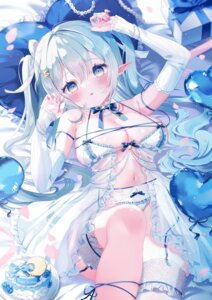 Rating: Questionable Score: 44 Tags: garter garter_belt indie_virtual_youtuber lingerie mimiri_aitsuki miwachi_(38mofu) pantsu pointy_ears see_through stockings thighhighs User: zyll