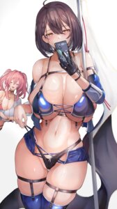 azur_lane baltimore_(azur_lane) bikini bremerton_(azur_lane) cameltoe selfie swimsuits thighhighs yusha_(m-gata)