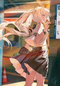 ruda_(ruda_e) seifuku skirt_lift