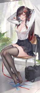 Rating: Questionable Score: 30 Tags: honkai:_star_rail megane melailai no_bra open_shirt see_through seifuku skirt_lift sparkle thighhighs wet wet_clothes User: Arsy