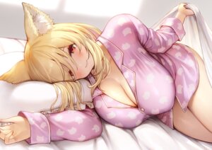 animal_ears gougasha_akira hitotsubashi_monaka indie_virtual_youtuber pajama sheets