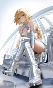dress fate/grand_order fuann heels jeanne_d'arc jeanne_d'arc_(fate) no_bra thighhighs