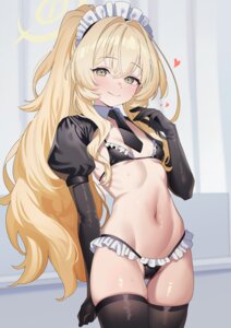 Rating: Questionable Score: 10 Tags: 0haribo0 bikini blue_archive cameltoe halo loli maid professor_niyaniya swimsuits thighhighs User: Arsy