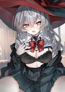 Rating: Questionable Score: 35 Tags: blue_archive bra lingerie mutou_(94753939) seifuku shirao_eri shirt_lift skirt_lift witch User: Anonymous
