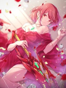 dress homura_(xenoblade_2) no_bra sword ui_frara xenoblade_(series) xenoblade_2