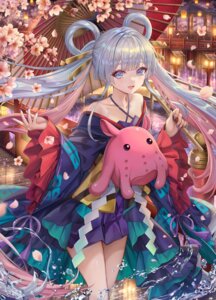 Rating: Questionable Score: 33 Tags: chou_kaguyahime! japanese_clothes runami_yachiyo torino_akua umbrella User: Anonymous