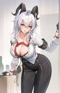 bra dress_shirt horns open_shirt q18607 wuthering_waves zani