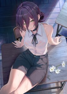 chainsaw_man no_bra reze_(chainsaw_man) ru_zhai see_through wet wet_clothes