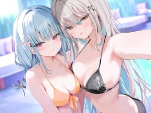 Rating: Questionable Score: 45 Tags: bikini bikini_top pon selfie swimsuits symmetrical_docking User: Arsy