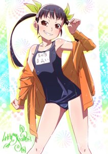 Rating: Safe Score: 46 Tags: bakemonogatari hachikuji_mayoi makicha monogatari_(series) nekomonogatari nisemonogatari owarimonogatari school_swimsuit swimsuits wet wet_clothes User: yanis