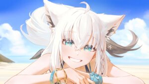 animal_ears bikini_top hololive hololive_gamers hyde_(tabakko) kitsune shirakami_fubuki swimsuits tail