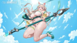 Rating: Questionable Score: 46 Tags: animal_ears brown_dust_ii garter heels no_bra origami pantsu see_through tyr wallpaper weapon User: blooregardo