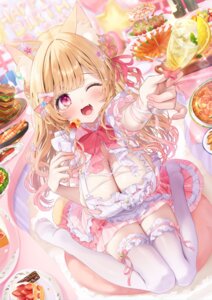 animal_ears navy nekomimi no_bra scott_minya specialite tail thighhighs