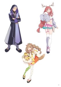 Rating: Safe Score: 10 Tags: animal_ears ayatsumugi_roka chou_kaguyahime! garter hechima horns isayama_mami japanese_clothes komazawa_rai tail thighhighs User: himeno_nanako