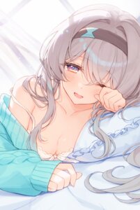 Rating: Questionable Score: 16 Tags: azusa_(980650076) firefly honkai:_star_rail no_bra pajama sweater User: Anonymous