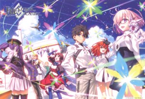 fate/grand_order fujimaru_ritsuka_(female) fujimaru_ritsuka_(male) leonardo_da_vinci_(fate) mash_kyrielight megane pantyhose raw_scan seifuku takeuchi_takashi thighhighs uniform