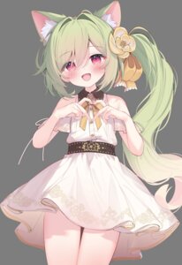 Rating: Safe Score: 27 Tags: animal_ears dress leafpie_zaurus skirt_lift transparent_png User: Anonymous