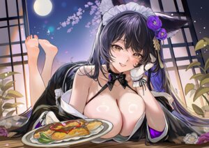 Rating: Questionable Score: 44 Tags: animal_ears ariko_(aaaaarik) azur_lane maid musashi_(azur_lane) no_bra open_shirt wa_maid User: charunetra