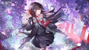 chisa garter seifuku tagme torn_clothes wallpaper wuthering_waves